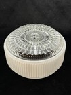 Vintage Round Glass Clear And White Drum Shade Ceiling Kitchen 6   