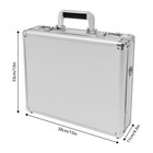 Aluminum Locking Briefcase silver   white Dual Combo Locks for 15 6  Laptop Use