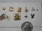 Vintage Lot Of 10 Mixed  Lapel Pins  32nd Masonic Freemasons Pa  Mason Small Bin