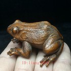2 4 Inch Old Chinese Boxwood Hand Carved Frog Statue Decoration Gift Collection