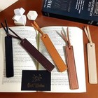 Mixvova Leather Bookmarks 6pcs Classic Style Handmade Stitched Book Mark For    