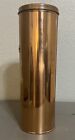 Vintage Solid Copper With Brass Pasta Canister Container 12    Tall Korea