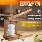 Big Dutch Wooden Cheese Press - Cheese Making Kit Wooden Cheese Press With Lever