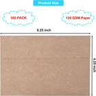 100 Pack 4x6 Envelopes For Invitations  Brown Kraft Envelopes  Self Seal A4 Enve