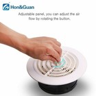 Hon guan 3-8in Adjustable Abs Soffit Air Vent Grille Louver Ventilation Cover