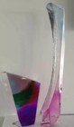 Vintage  Mid Century Modern Haziza Lucite  Acrylic Geometric Sculpture  H 26   