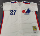 Vintage Vladimir Guerrero  27 Expos Throwback White Sewn Stitched Jersey 
