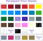65 Pack Permanent Adhesive Vinyl Sheets 12x12 Inch For Craft Cutting