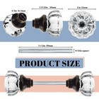 8 Set Crystal Door Knobs Mortise Style Fluted Glass Door Knobs Antique With S   