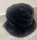 La Maison De La Fausse Fourrure High Quality Faux Fur Black Mink French Hat Vtg