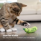 Catnip Cat Toy I m Kind Of A Big Dill Pickle Kicker Mesh Cats Love It Green Meow