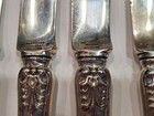 Tiffany English King Sterling Silver Serrated Fruit Knives 7  Sterling Blades