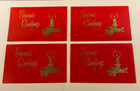Vintage Christmas Cards  Red Gold  Am  Greetings  Am  Gallery  Candle  Unused 4