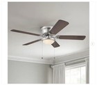 Hampton Bay Hugger 52 In  Led Indoor Brushed Nickel Ceiling Fan With Light