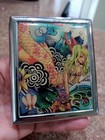 Mermaid Silver Tone Metal Cigarette Case Wallet Business Card Holder 3  X 3 75  