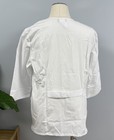 Nwt Cherokee Lab Exam Coat Scrub Jacket Xl White 3 4 Sleeve Embroidered Lapels