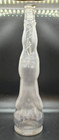 Antique  woman Headstand On Ball  Figural Frosted Glass Bottle-blown In Mold