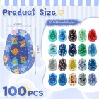 Copkim 100 Pcs Kids Adhesive Eye Patches Breathable 3x2 Inch Multicolor