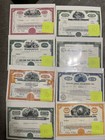  lot Of 400  Variety Of Stock Certificates  40 Different Certs 10 Each  Wow 