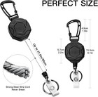 Retractable Keychain  Heavy Duty Retractable Badge Reel  Carabiner Id Badge Hold