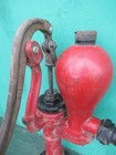 Large Rare Vintage Cast Iron Hand Water Pump   Cylinder 27  High Maple Leaf