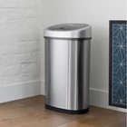 Nine Stars 13 Gallon Trash Can  Motion Sensor Kitchen Trash Can  Stainless Steel