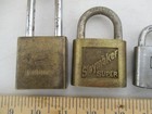 Vintage Brass And Steel Padlock Lock Collection Lot Of 9 No Keys 