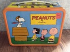 Charles Schulz Vintage Peanuts Metal Lunch Box Charlie Brown With Thermos Rare