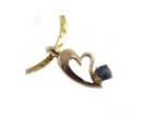 19thc Antique Blue Sapphire 14kt Gold Pendant  Ancient Greek Cronus Farming God