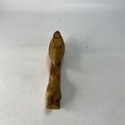 Alaskan Inuit Eskimo Wood Carved Kayak Vintage Seal Hunter Signed 9    X 3 5   