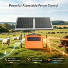 Adjustable 30-mile Solar Electric Fence Charger Energizer 6kv-12kv 12v 7ah 24h