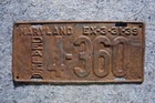 1938 - 1939 Maryland Dealer License Plate