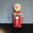 Gasoline Highway Gas Pump Corded Telephone  Red white  Ringer Light