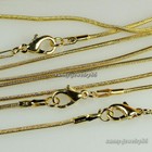 Wholesale 10pcs 20pcs Gold Plated 1 2mm Snake Chain Necklace 16  18  20  24 