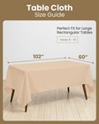 Utopia Kitchen Rectangle Table Cloth 1 Pack  Tablecloth Machine Washable    