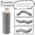 Plastic Hamster Cage Tunnels With Chew Toy 2 Pcs Small Animal Folding Tube Gu