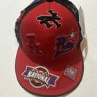 Vintage Negro League Baseball Museum Team Logos Fitted Hat Red Size 7 3 4 Nwt