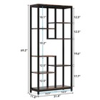 6-tier Tall Bookshelf Industrial 8-shelf Open Bookcase Storage Display Shelves