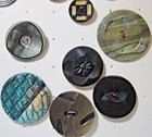 20 Amazing Mixed Victorian Button Lot   Large Concave Carved Round Buttons