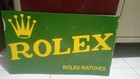 Rolex Watches Porcelain Enamel Heavy Metal Sign 18 X 10 Inches With Flange  