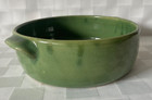 Vintage Mid Century Avocado Green Pig Ear Handles 7 25  Bowl Flower Pot Planter