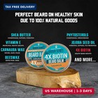 Biotin Beard Balm For Men - Beard Growth   Thickener  Shea Butter Beard Cream   