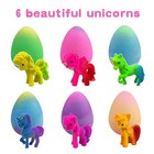Yaxuan 6 Pack Unicorn Hatching Surprise Eggs Miniature  Multicolor 