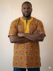 Kente Print Kaftan Dashiki Top