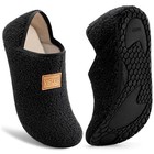  House Slippers For Women Men Slip On Indoor 12-13 Women 11-12 Men 02 Black