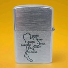 Udorn Nco annex Open Mess 1970-1971 Lighter   Map Of Thailand On Back