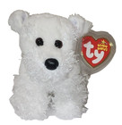 Ty Beanie Baby - Farley The White Dog 5 5  New Mwmts Plush Stuffed Animal Toy