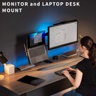 Vivo Laptop   Monitor Desk Mount Stand Black Adjustable Fits 1 Screen Up To 32 