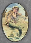Vintage Art Nouveau Decor Mermaid   Fairy Prints With Reversible Mirror Lot Of 2