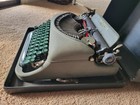 Vintage 1940s Remington Rand Deluxe Model 5 Portable Black Typewriter W  Case 